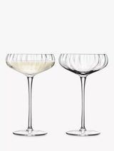 John Lewis LSA International Aurelia Optic Champagne Saucers, Set of 2, 300ml- Buy online at McGrocer