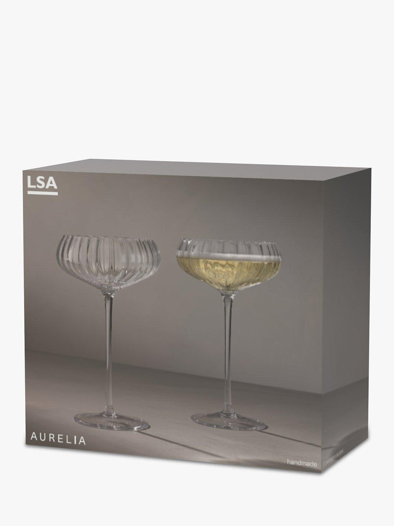 LSA International champagne saucers set of 2 300ml, UK version