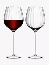 John Lewis LSA International Aurelia Optic Red Wine Glass, Set of 2, 660ml, Clear- Buy online at McGrocer
