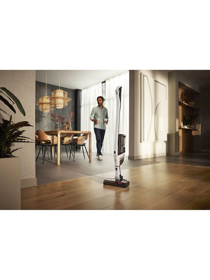 Miele Triflex HX2 cordless vacuum cleaner in Lotus White, imported from the UK