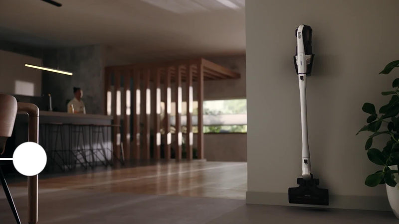Miele Triflex HX2 cordless vacuum cleaner in Lotus White, imported from the UK