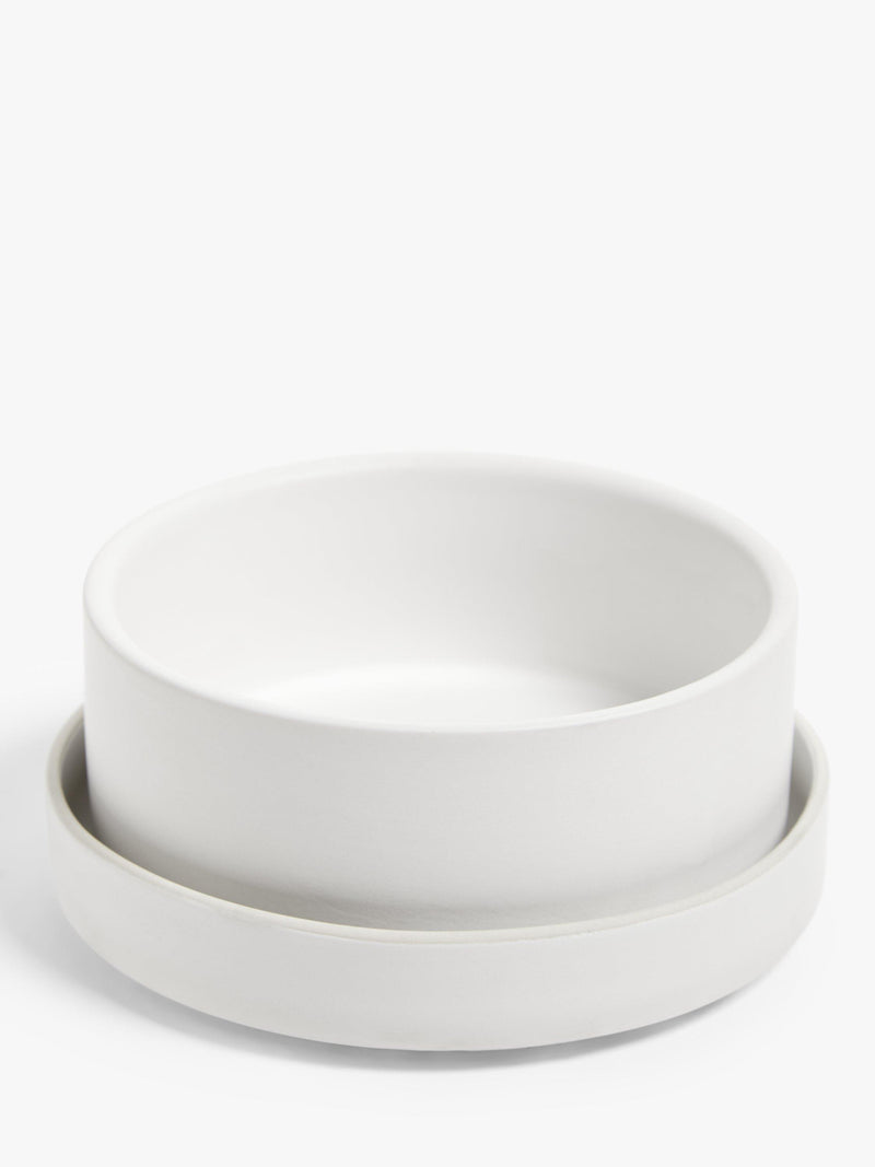 John Lewis stoneware camembert cheese baker in white, 12.5cm, UK version