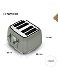 Kenwood Dusk 4 slice toaster green - British product