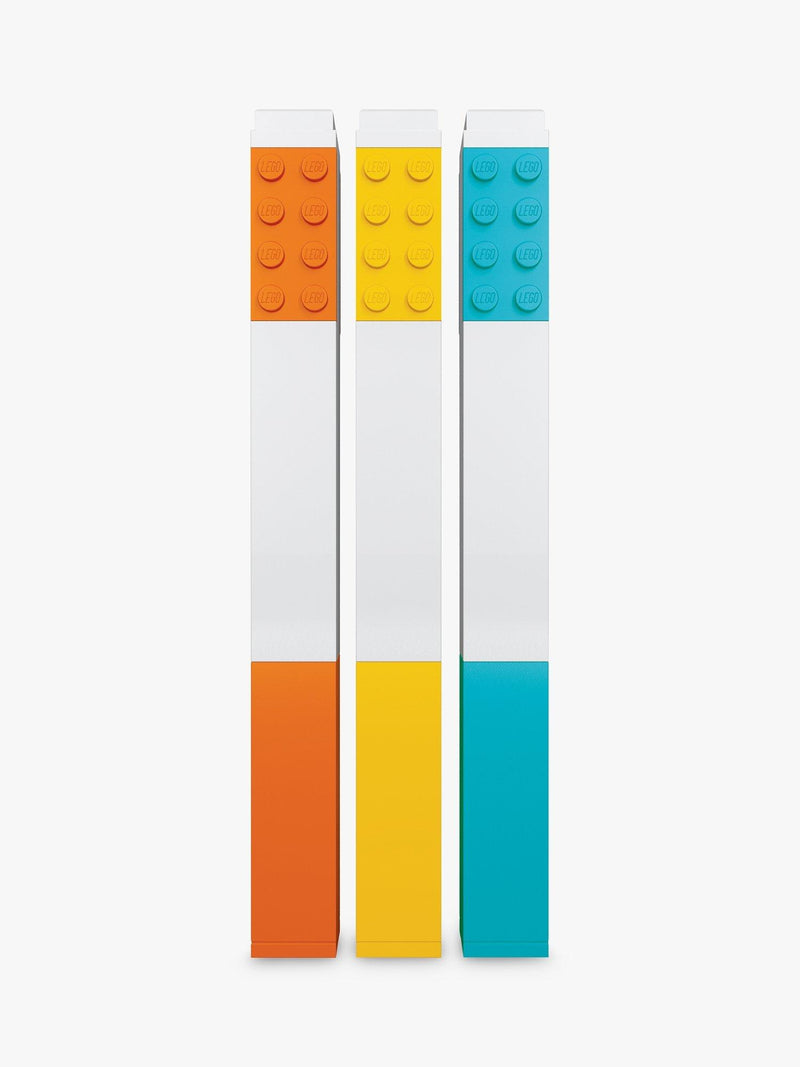 LEGO coloured highlighters set of 3, imported from the UK