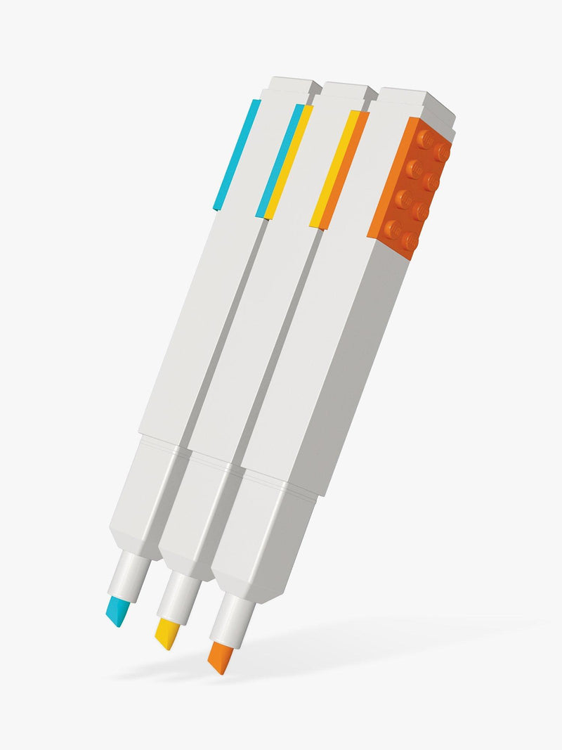 LEGO coloured highlighters set of 3, imported from the UK