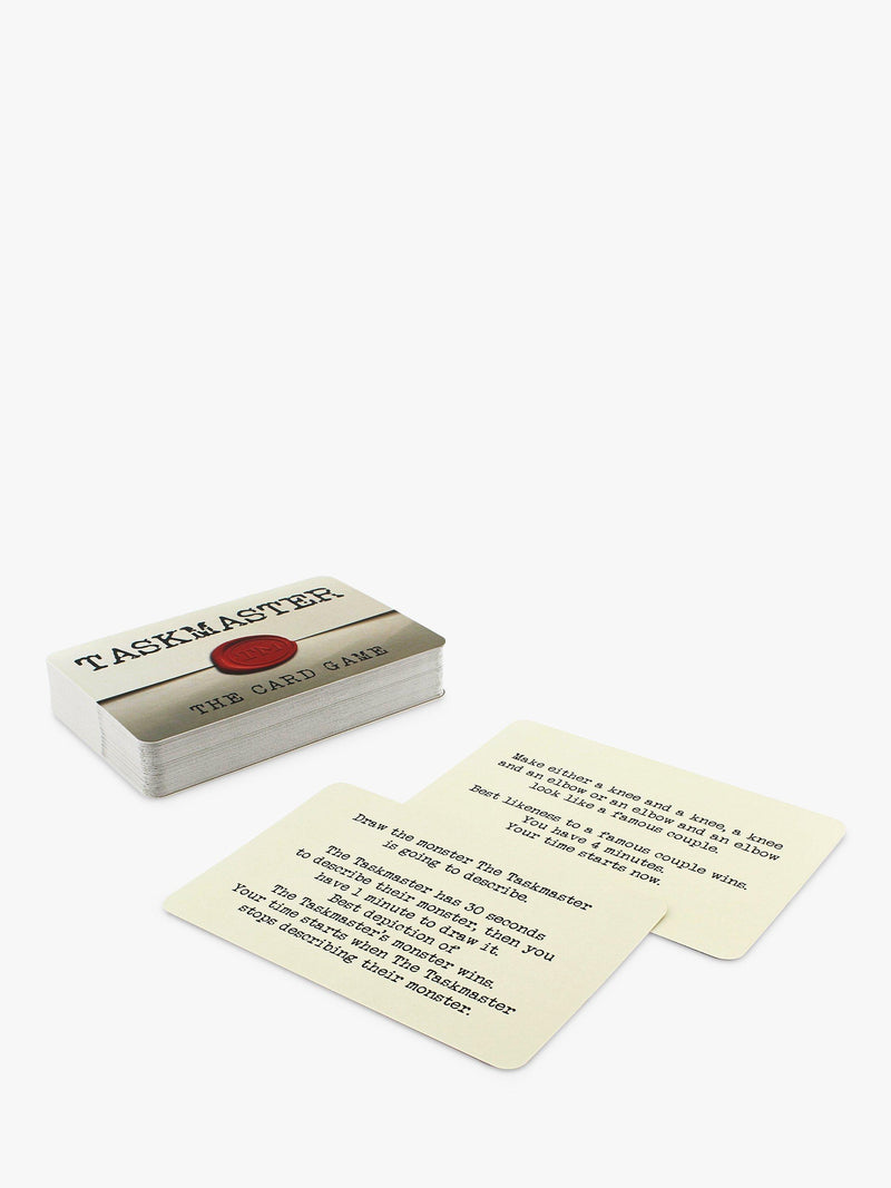 Ginger Fox travel-sized card game based on TV show tasks, UK version