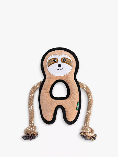 John Lewis Recycled Stuffing Durable Sloth Dog Toy with Reinforced Seams- Buy online at McGrocer