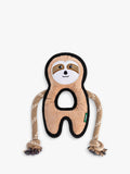 Beco Pets rough and tough sloth dog toy in multi colors - British product