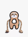 Beco Pets rough and tough sloth dog toy in multi colors - British product