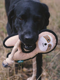 Beco Pets rough and tough sloth dog toy in multi colors - British product
