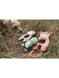 Beco Pets rough and tough sloth dog toy in multi colors - British product