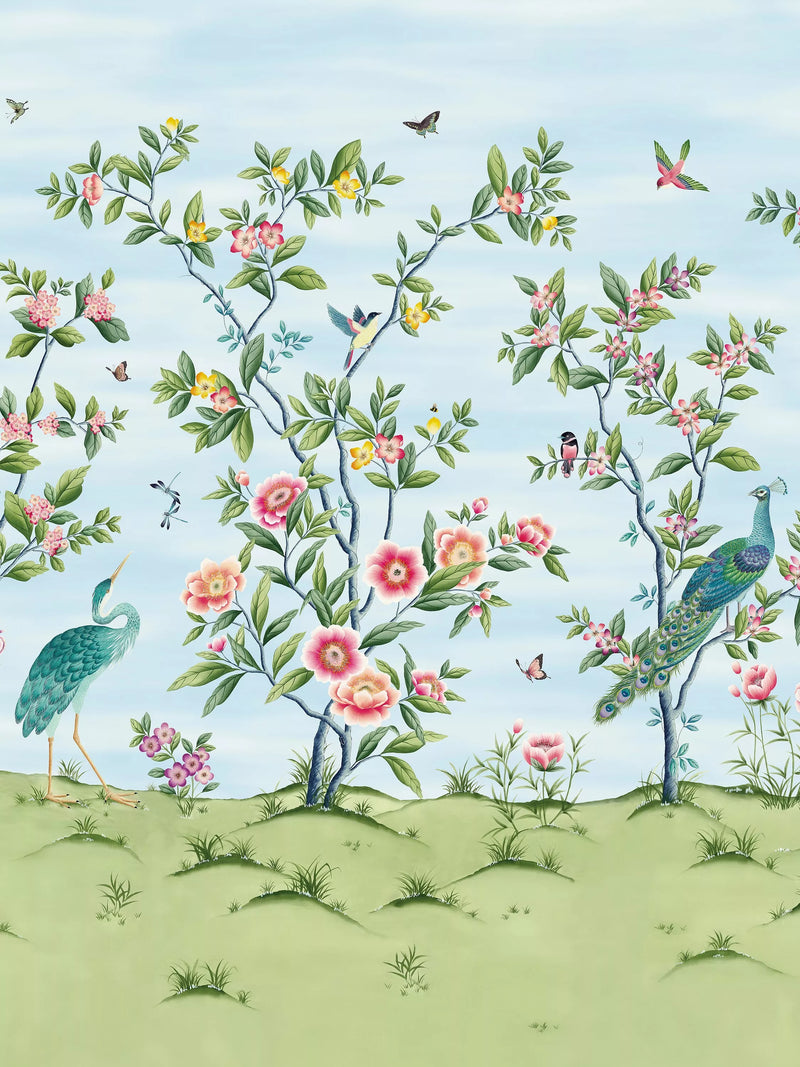 Harlequin Florence wallpaper with ancient Chinese-inspired design, UK version