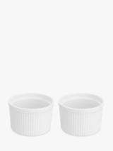 John Lewis John Lewis Stackable Deep Porcelain Ramekin, Pack of 2, 10cm, White- Buy online at McGrocer