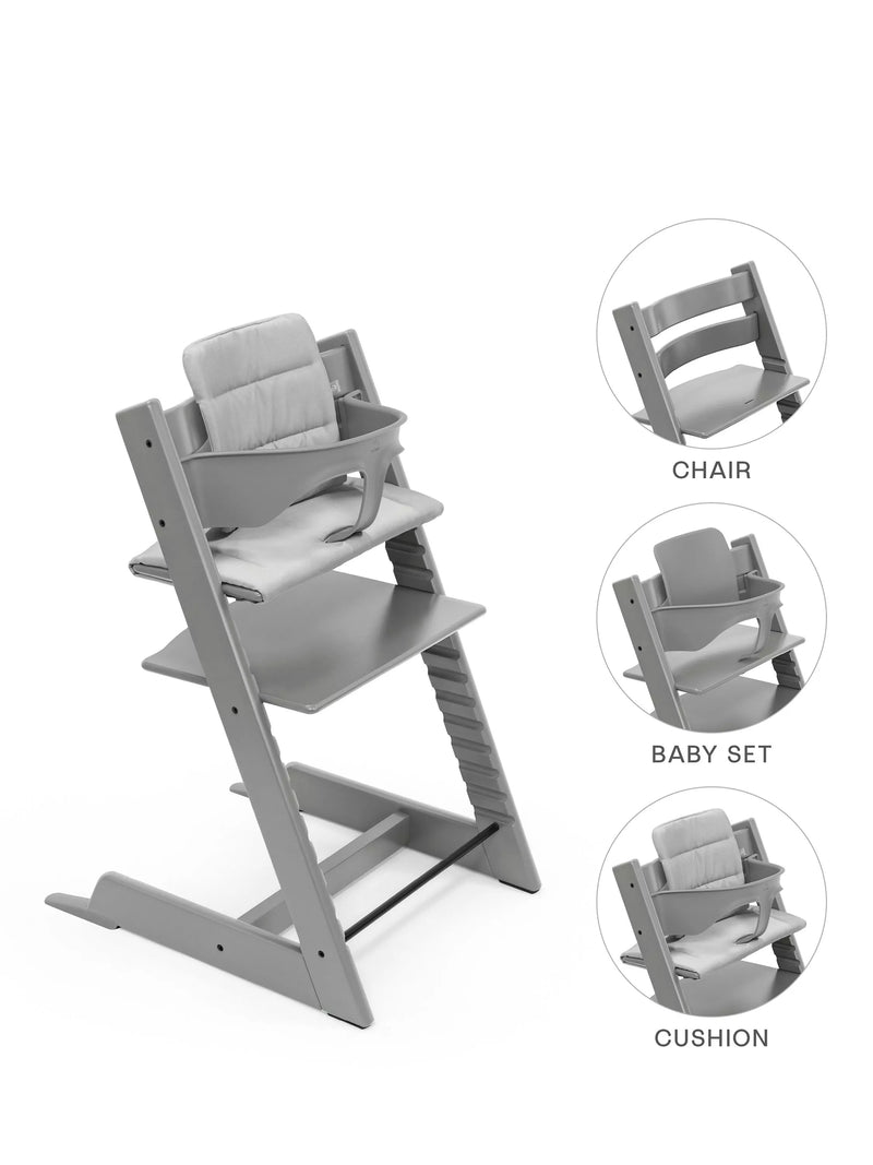 Stokke Tripp Trapp highchair Baby Set² cushion bundle Storm Grey, UK version