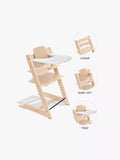 Stokke Tripp Trapp natural highchair with Baby Set² and tray - British brand