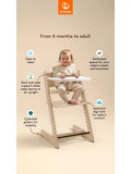 Stokke Tripp Trapp natural highchair with Baby Set² and tray - British brand