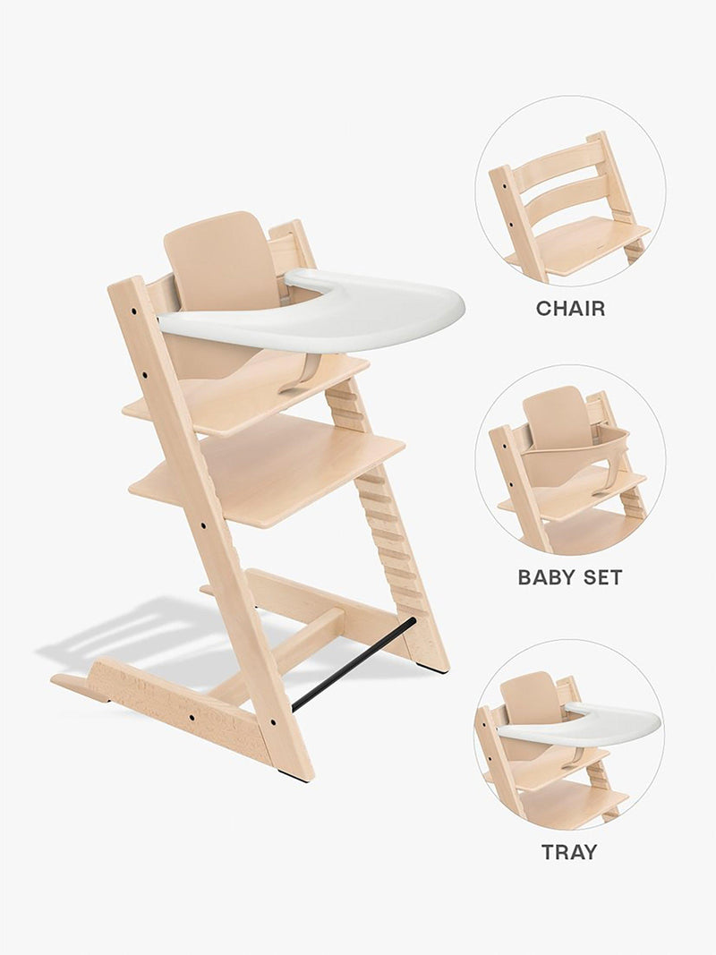 Stokke Tripp Trapp highchair baby set tray white - British product