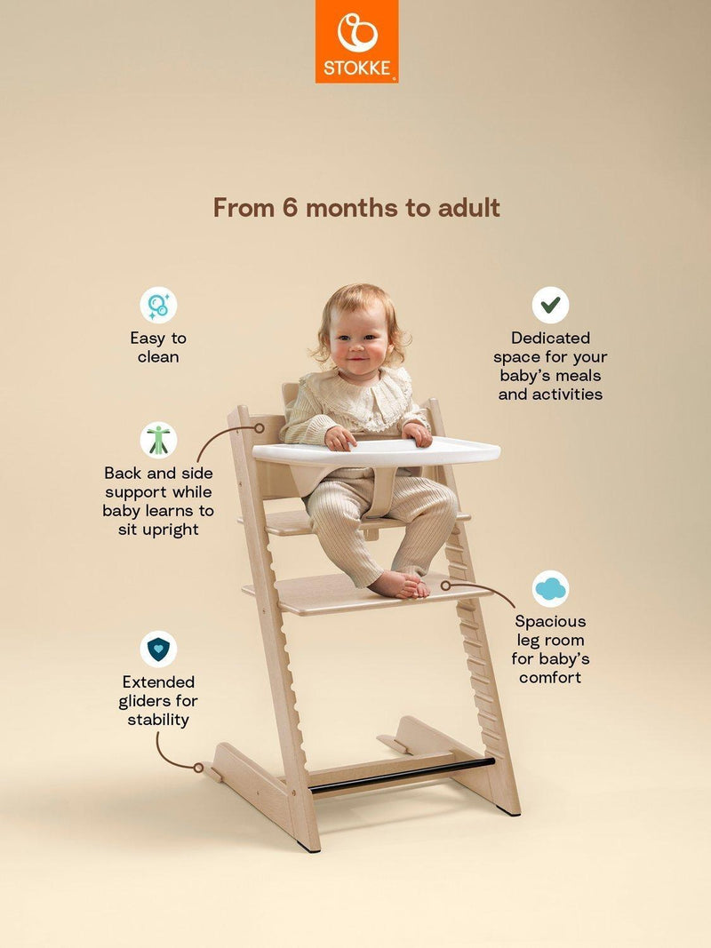 Stokke Tripp Trapp highchair baby set tray white - British product