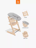Stokke Tripp Trapp highchair natural bundle, imported from the UK