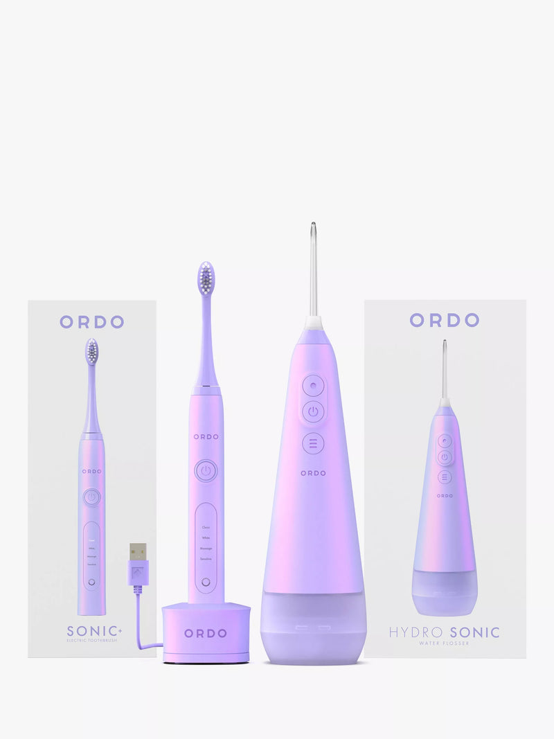 Ordo Sonic+ electric toothbrush and flosser bundle violet (British brand)