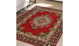 Homemaker Bukhura Traditional Red Cut Pile Rug - 160x120cm