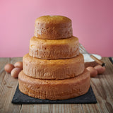 Costco UK Nude Cakes 4 Tiered Vanilla Cake Ready to Decorate Sponge 6.9kg- Buy online at McGrocer