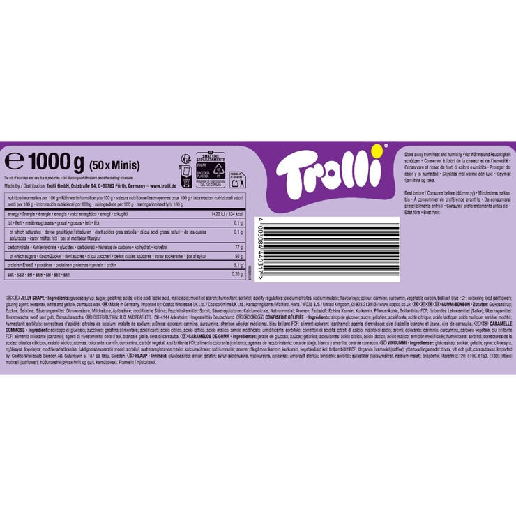 Trolli Spookylicious Halloween fruit jelly mix 1kg (British brand)