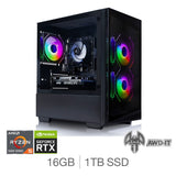 Costco UK AWD-IT Defiant 3 Gaming Desktop PC with AMD Ryzen 5, 16GB RAM, 1TB SSD, NVIDIA GeForce RTX 3050- Buy online at McGrocer