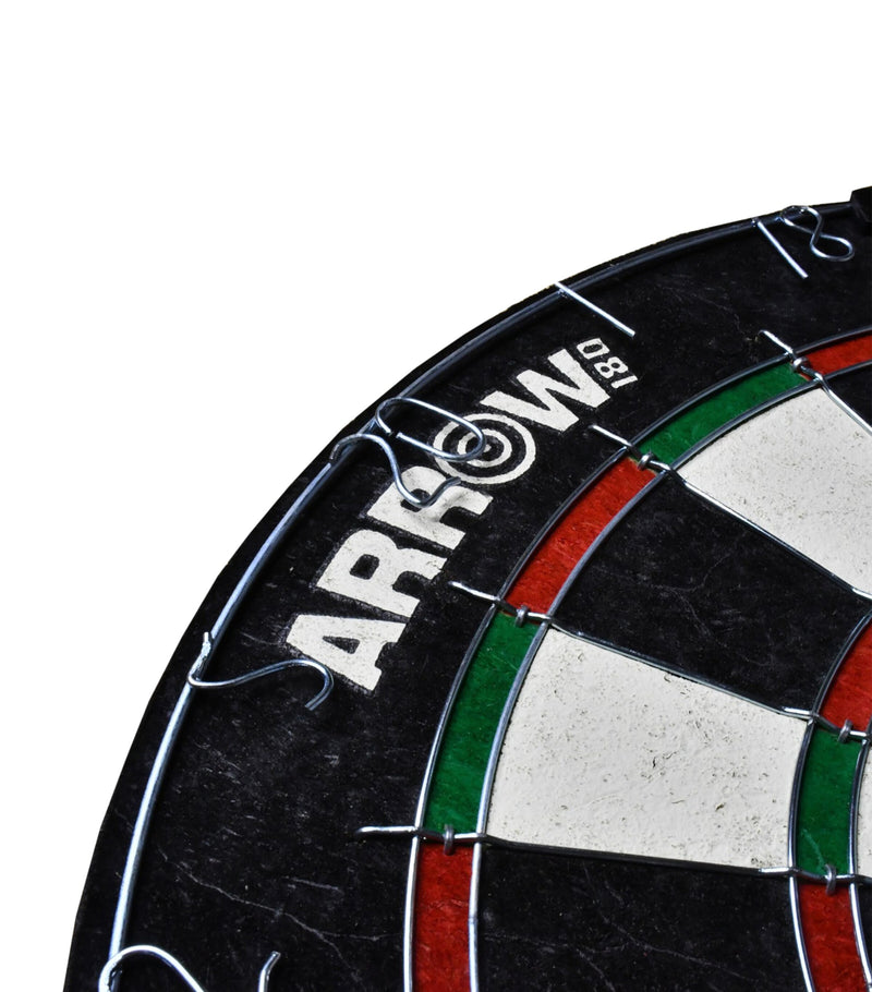 PrecisionPLAY Arrow180 bristle dartboard cabinet set, imported from the UK
