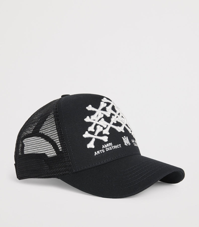 AMIRI Stacked Bones trucker hat, imported from the UK