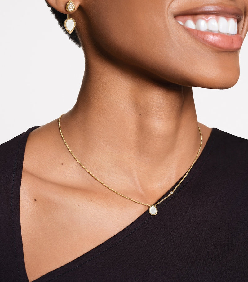Boucheron Serpent Bohème necklace yellow gold mother-of-pearl diamond, UK version