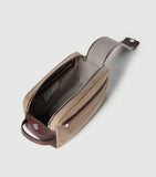 Brunello Cucinelli cotton-linen wash bag with leather trims (British brand)