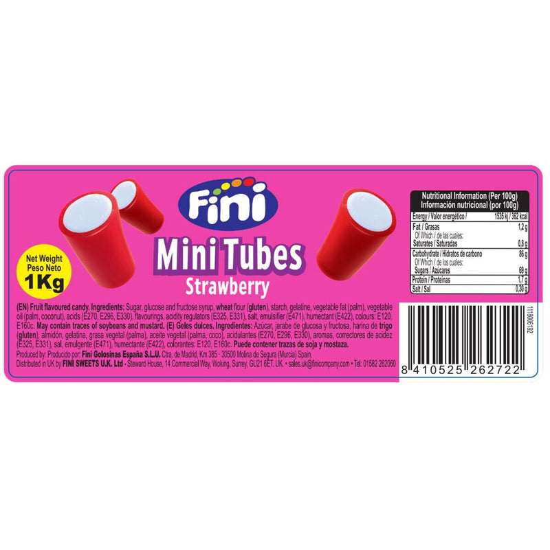 Fini Strawberry Mini Tubes chewy sweets 1kg - British product