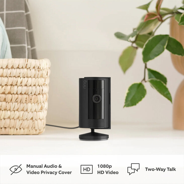 Ring wired indoor camera 2 pack black, imported from the UK