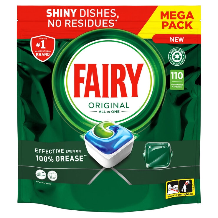 Fairy Original ADW All in One Dishwasher Tablets 110 Pack