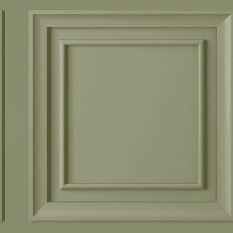 Sage Green Wood Panel Wallpaper 52cm x 10m Roll - British product