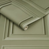 Sage Green Wood Panel Wallpaper 52cm x 10m Roll - British product
