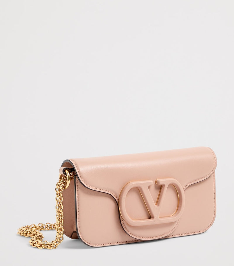 Valentino Garavani small Locò leather shoulder bag, imported from the UK