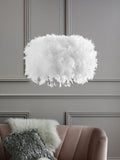 White feather easy fit lamp shade, UK version