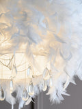 White feather easy fit lamp shade, UK version