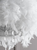 White feather easy fit lamp shade, UK version