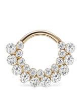 Harrods Maria Tash Yellow Gold Invisible Diamond Apsara Hoop Earring (6.5mm)- Buy online at McGrocer