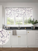 Next Next Isla Floral Purple Made to Measure Roller Blind- Buy online at McGrocer