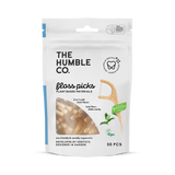 Humble Zahnseide-Sticks auf pflanzlicher Basis, Minze, 50 Stück