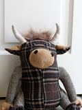 Riva Home Brown Highland Cow doorstop, imported from the UK