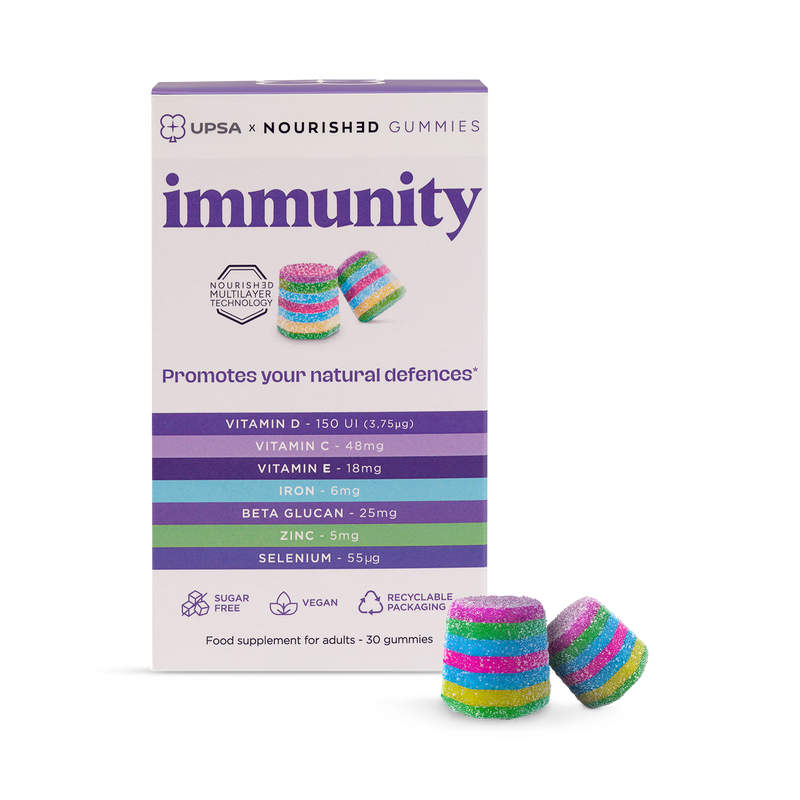 UPSA Nourished 7-in-1 immunity gummies 30 count (British brand)