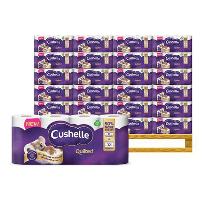 Costco UK Cushelle Quilted Rouleaux plus longs Papier toilette 32 rouleaux (40 unités) - Acheter en ligne sur McGrocer