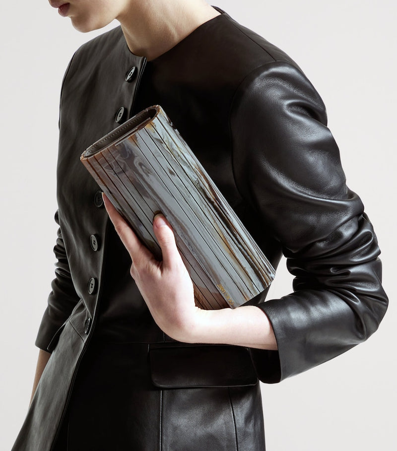 Jimmy Choo Sweetie clutch bag with panelled design - British product