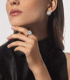 Messika Lucky Move white gold diamond stud earrings 0.32ct - British product