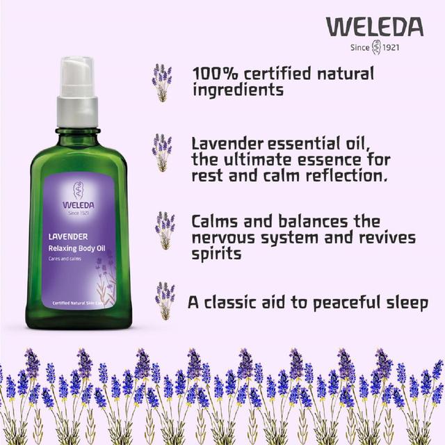 Weleda Natural Lavender Relaxing Body Oil Vegan   100ml GOODS M&S